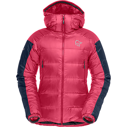 Norrona Trollveggen Down850 Jacket - Womens, Honeysuckle/Indigo Night, Small, 1605-17-5544-S