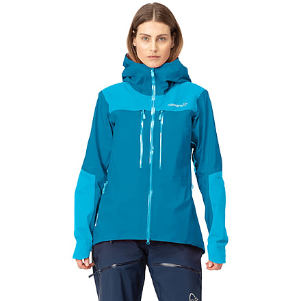Norrona Trollveggen Gore-Tex Pro Light Jacket - Womens, Hawaiian surf/Aquarius, Large, 7042698453297