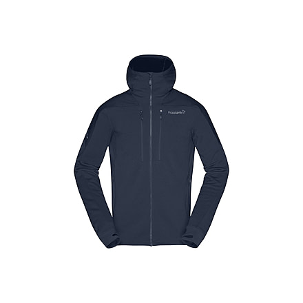 Norrona Trollveggen Powerstretch Pro Zip Hooded Jacket - Mens, Indigo Night, Medium, 1623-19-2295-M