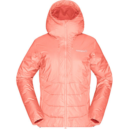 Norrona Trollveggen Primaloft100 Zip Hood - Womens, Melon, Small, 1630-19-5514-S