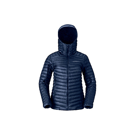 Norrona Trollveggen Superlight Down800 Hooded Jacket - Womens, Indigo Night, Extra Small, 1617-24-2295-XS