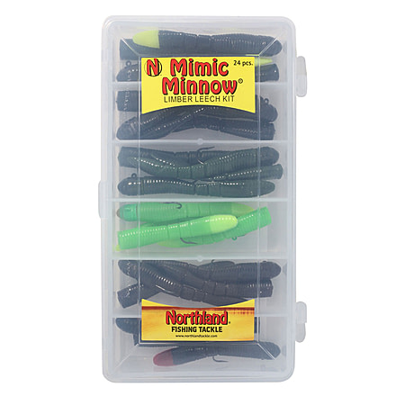 Northland Fishing Tackle Mimic Minnow Limber Leech Kit, Assorted, 24 Pack, MMLLK-24