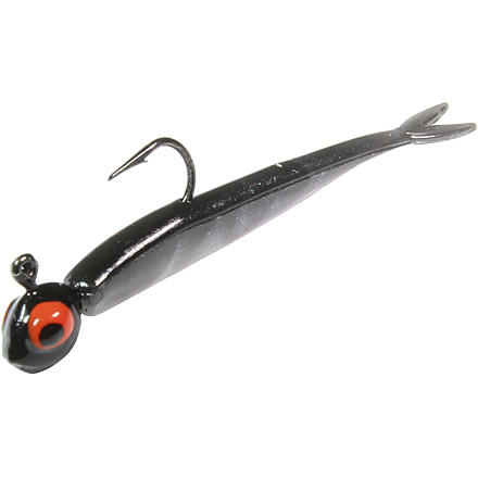 Northland Impulse Rigged Mini Smelt, 1/32oz, 1-1/4in, Crappie Minnow, 2 rigged, 2 Replacement Tails, IBMS1RC-31