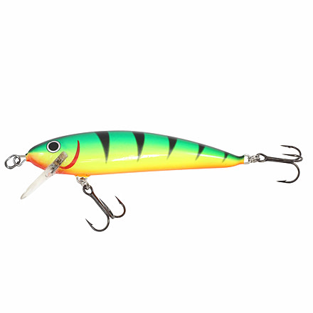 Northland Rumble Shiner Floating-Diving, 2 #6 Treble Hooks, Diving Depth 5-8, Hot Perch, 2-3/4in, 3/16oz, RSN7-HP