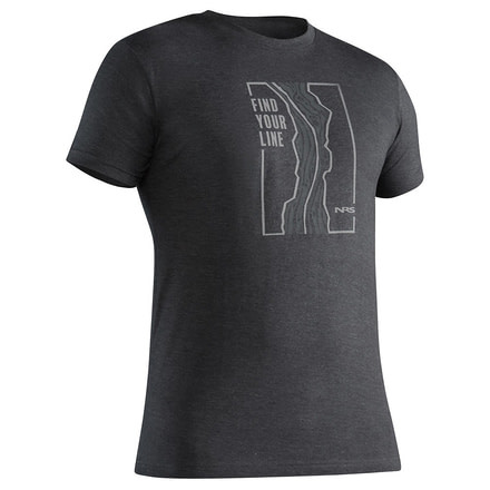NRS Find Your Line T-Shirts - Men's, Charcoal, S 12533.01.100