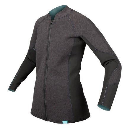 NRS HydroSkin 1.5 Jacket - Women's, Charcoal Heather, XXL 15039.02.105