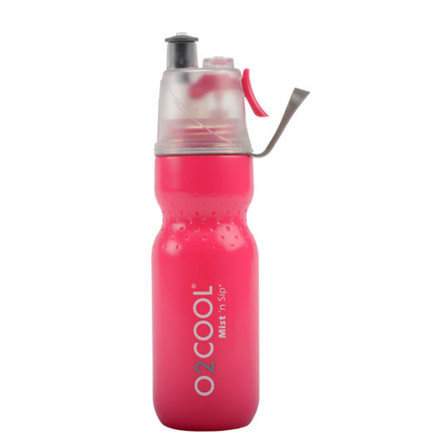 O2 Cool Mist N Sip ArcticSqueeze Dimple Water Bottle - 24 oz-Pink
