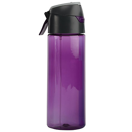 O2 Cool Mist 'N Sip Prism Water Bottle with Pop-Up Top/Carry Loop - 24 oz-Purple
