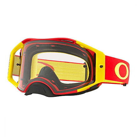 Oakley Airbrake MX Goggles w/Clear, Red/Yellow, OO7046-74