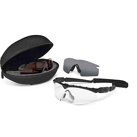 USED Oakley SI Ballistic M Frame 2.0 Array Sunglasses, Black Frame, Clear, Grey/VR28 Lens, 11-186, EDEMO1