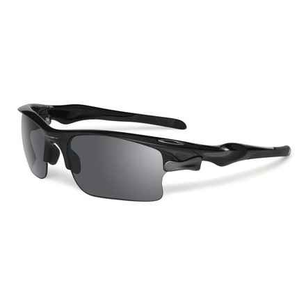 Oakley FAST JACKET XL OO9156 Sunglasses 915618-71 - Polished Black Frame, Black Iridium & P42 Iridium Lenses