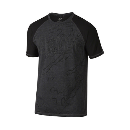Oakley Miu Evolve Short Sleeve Top - Mens, Jet Black Heather, Large 433559-01S-L