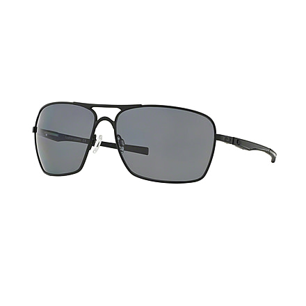 Oakley PLAINTIFF SQUARED OO4063 Sunglasses 406304-63 - Matte Black Frame, Grey Polarized Lenses