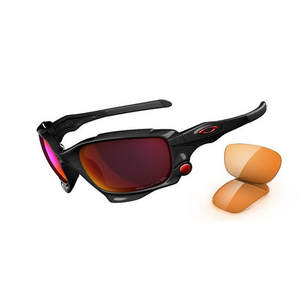 Oakley Jawbone Sunglasses - Polish Blk Frm w/ OO Red Irid Polar + Persim Lens 04-203