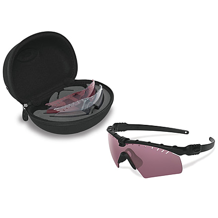 Oakley SI Ballistic M Frame 3.0 Hybrid Sunglasses,Vented Matte Black Frame,Shield Prizm Clear,TR22/TR45 Lens OO9146-25