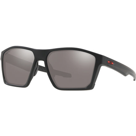 Oakley Standard Issue Targetline Sunglasses, Matte Black w/Prizm Black, Red Icon, OO9397-1258