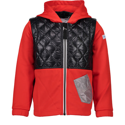 Obermeyer Hayden Hybrid Fleece Jacket - Kids, Red, Large, 77024-RED-L