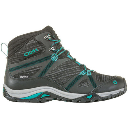 Oboz Lynx Mid B-Dry - Womens, Black/ Aqua, Medium, 9, 72802-BlackAqua-Medium-9