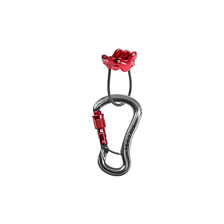 Ocun Condor Screw Hurry Belay Set, Anthracite/Red, 3276-Antr/Red