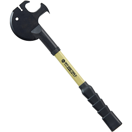 Off Grid Tools Hammer Axe, 19.25in Overall, 5.25in Black Oxide Coated 5Cr13Mov SS Axe Head With 4.5in Cutting Edge, Black Rubber Handle, OGT-HA100