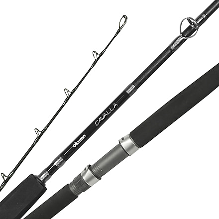 Okuma Cavalla Rod 24-Ton Carbon Rod Blanks, Seaguides Fuji Reel Seat, 1-Piece, Spinning, Medium, 12-25lb, 7, CAV-S-701M