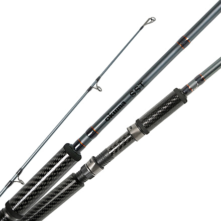 Okuma SST A Series Light Spinning Rod with Carbon Grip, 4 - 10 lbs, 1/8 - 3/8oz, 2 Piece,, 96, SST-S-962L-CGa
