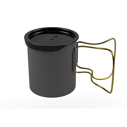 Olicamp Space Saver Mug w/ Lid, Gold, 330433