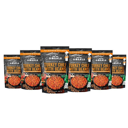 Omeals Turkey Chili with Beans, 6 pack, 7.5 inches x 2 inches x 10.75 inches OMET1X6