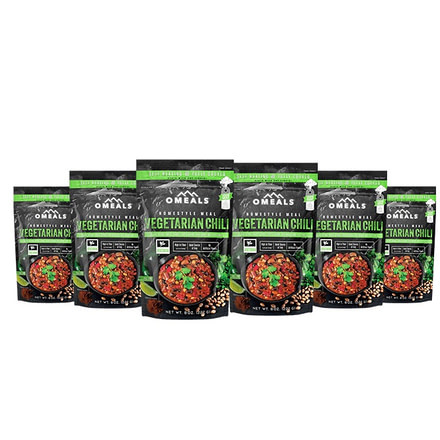 Omeals Vegetarian Chili, 6 pack, 7.5 inches x 2 inches x 10.75 inches OMEV4X6