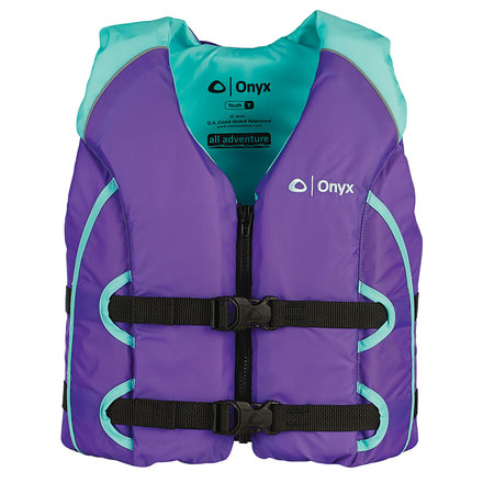 Onyx Outdoor All Adventure Youth Life Jacket - 50-90lbs - Purple 73390