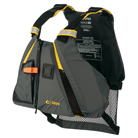 Onyx Outdoor MoveVent Dynamic Paddle Sports Vest - Yellow/Grey - XL/XXL 68638