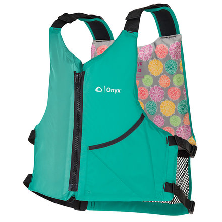 Onyx Outdoor Universal Paddle Vest - Adult Universal - Aqua/Floral 73383