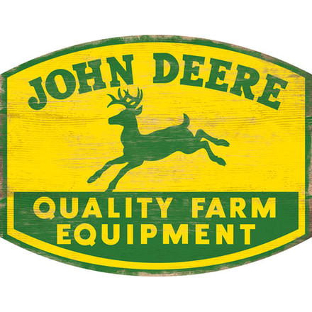 Open Road Brands Die Cut Mdf Sign John Deere Big Logo