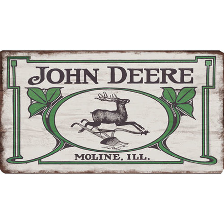 Open Road Brands Mdf Flat Sign John Deere Vintage Logo