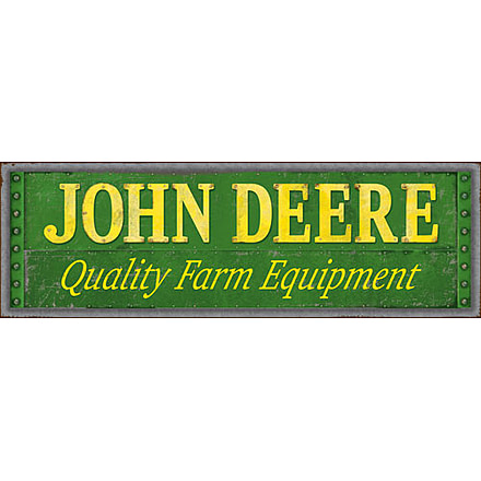 Panneau Décoratif En Étain John Deere - Style Rustique "Open Road" - 30 Pouces - Pour Garage Ou Cave