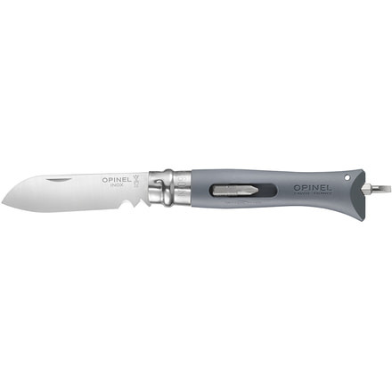 Opinel DIY Folding Knife No.9, 3.125in, Stainless Steel, Gray, Beechwood Handle, 001792
