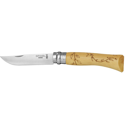 Opinel Folder No. 7 Folding Knife,Clip,Brushed, 001551
