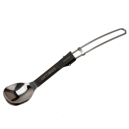 Optimus Titanium Folding Long Spoon, Open - 8.7inx1.5in, Folded - 4.7inx1.5in 191063