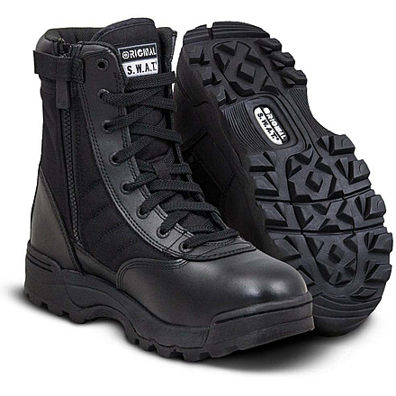 Original S.W.A.T. Classic 9in. Side Zip Wide Tactical Boots, Black, 14 Wide, 115201-14.0-W