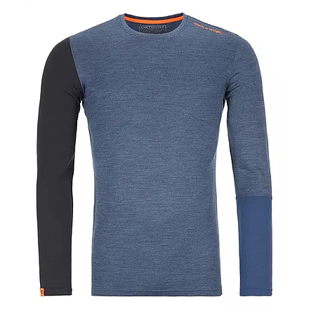 Ortovox 185 RockNWool Long Sleeve - Mens, Night Blue Blend, Small, 8411100046