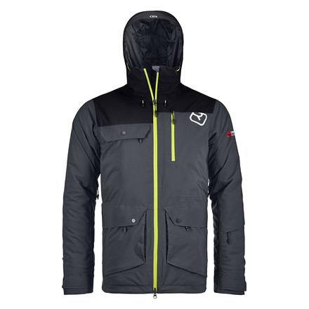 Ortovox 2L Swisswool Andermatt Jacket - Mens, Black Steel, Small, 7050300001-90501-S
