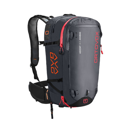 Ortovox Ascent 38 S Avabag, W/O Avabag Unit, Black Anthracite, 4610500001