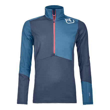 Ortovox Fleece Light Zip Neck - Womens, Night Blue, Medium, 8708700008