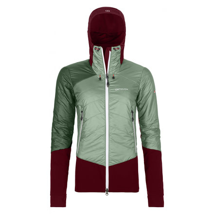 Ortovox Swisswool Piz Palu Jacket - Womens, Green Isar, Medium, 6300700008