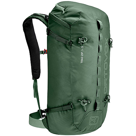 Ortovox Trad Zip 24L S Climbing Backpack, Green Forest, 4889000001