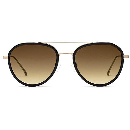 OTIS TEMPLIN Sunglasses, Black/Brushed Gold/Dark Brown Gradient, 53-18-145, 121-2001