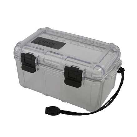 OtterBox 2500 Waterproof Storabe Box w/Lanyard, 6.8x4.5x3.6in Exterior - Clear 2500 01
