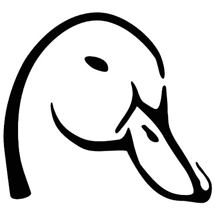 Outdoor Decals Mallard Head 6''x6'' White