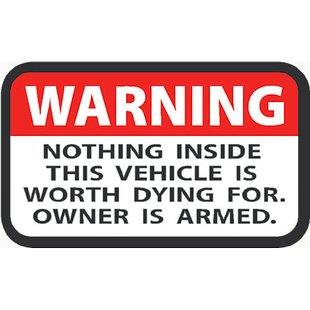 Outdoor Decals Warning Owner Is Armed 2