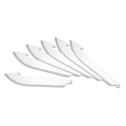 Outdoor Edge Cutlery 3.0 REPLACEMENT BLADE PACK 6 Pieces Blister, Silver, RR30-6